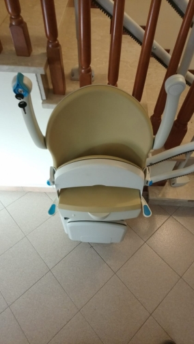 particolare della macchina a riposo: ingombra solo 35 cm!